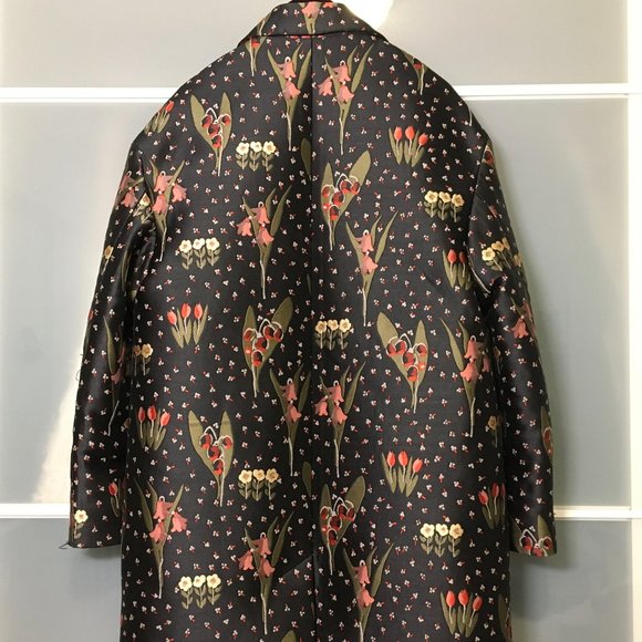 RED VALENTINO Blooming Garden Jacquard Coat - Picture 8 of 11
